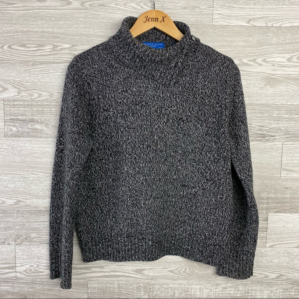 Karen Scott Sport HighNeck Knit LongSleeve sweater